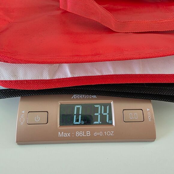 Lululemon Reusable Tote Bags Set of 2 Red and Black Snap Closure - Picture 8 of 8